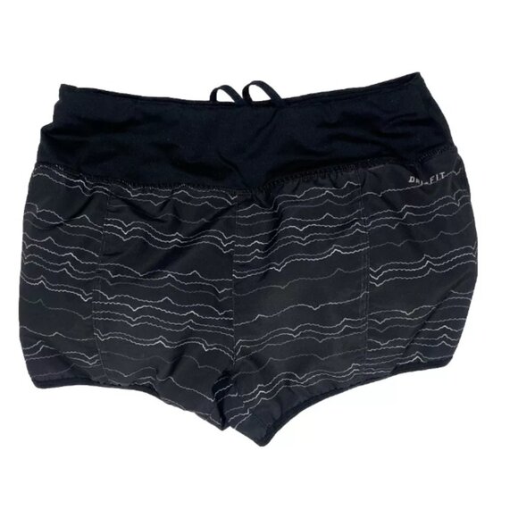Nike Dri Fit Womens Running Shorts Black White Size XS Athletic 2.5 Banded Waist - Picture 4 of 5